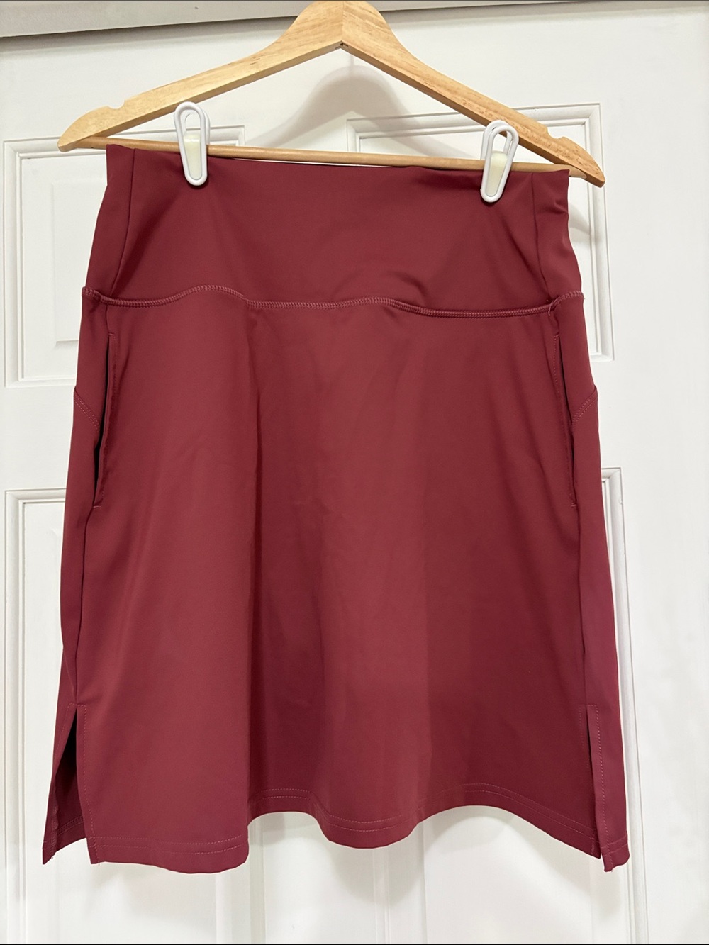 Women's A-Line Skirt in Burgundy